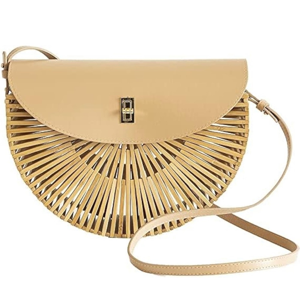 NWT Large Handwoven Bamboo Purse - Picture 7 of 8